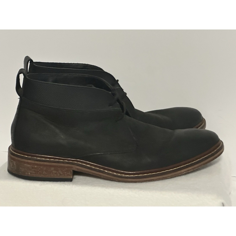 COLE HAAN Colton Chukka Boots Black Leather C20111 Men's Size 10 M Leather